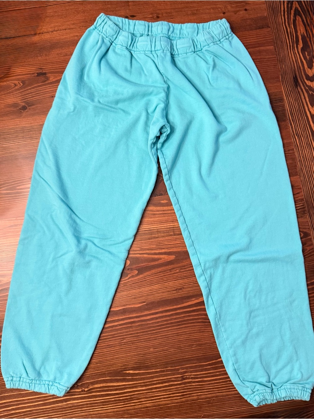 Lauren Moshi Teal Elastic Waist Track Joggers